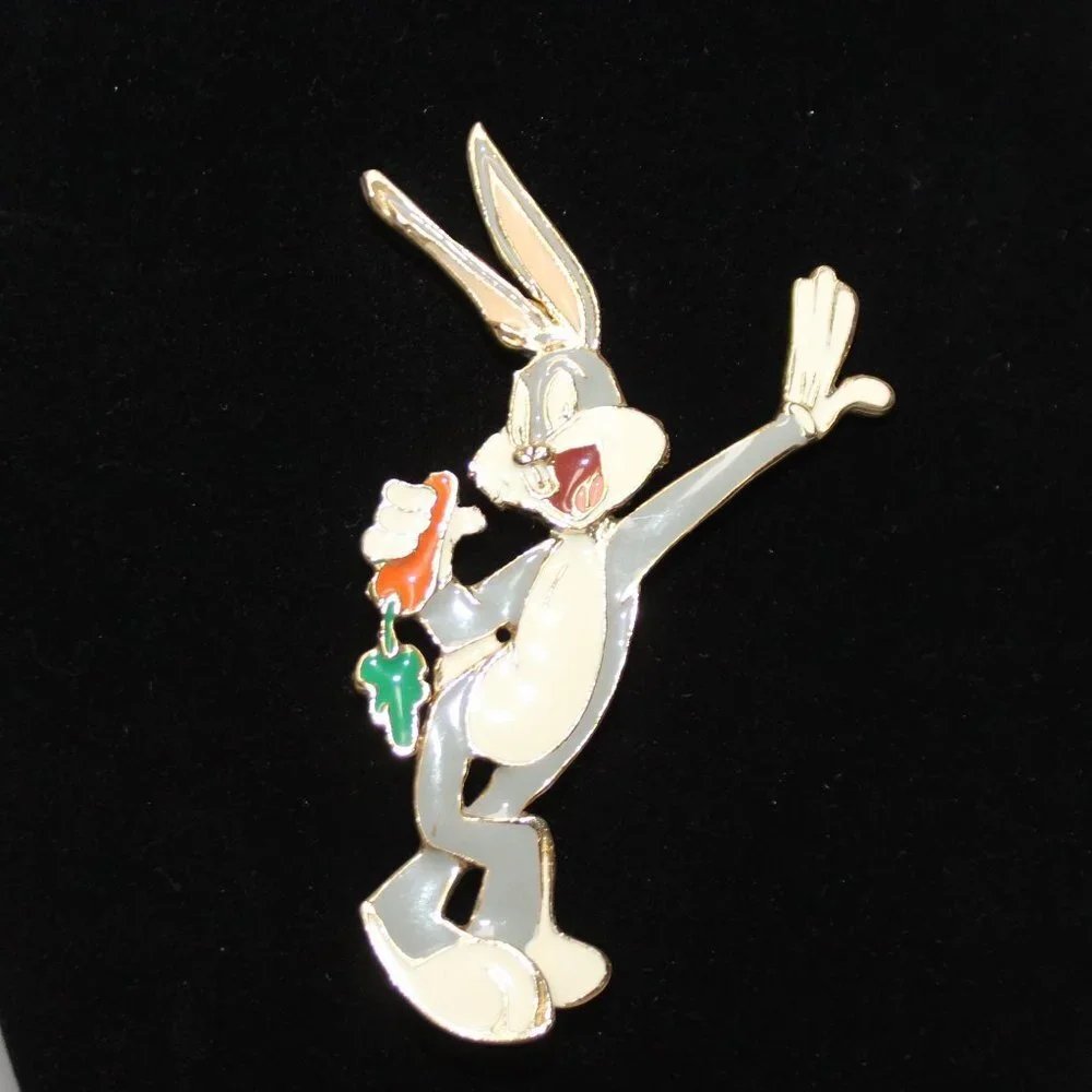 Vintage Bugs Bunny Warner Bros Metal Pin Brooch